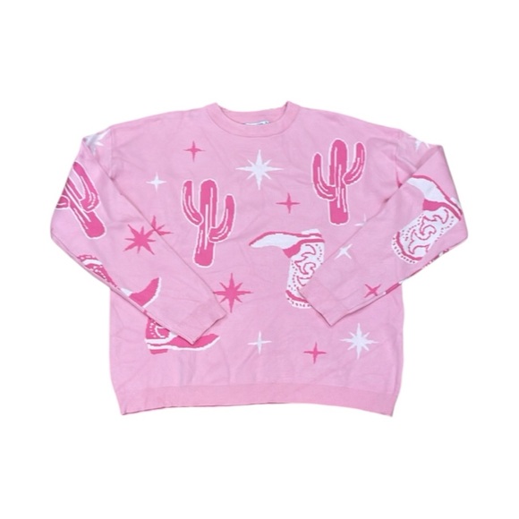 Staccato Sweaters - Staccato pink western sweater